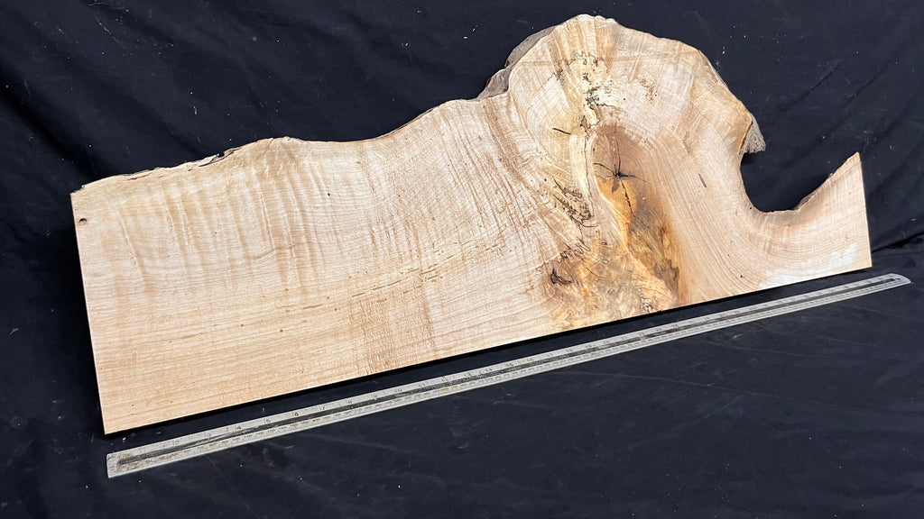 Shelving, shelf, ledge, rippled hornbeam 1002 L x 365 W x 28 D mm          (802)