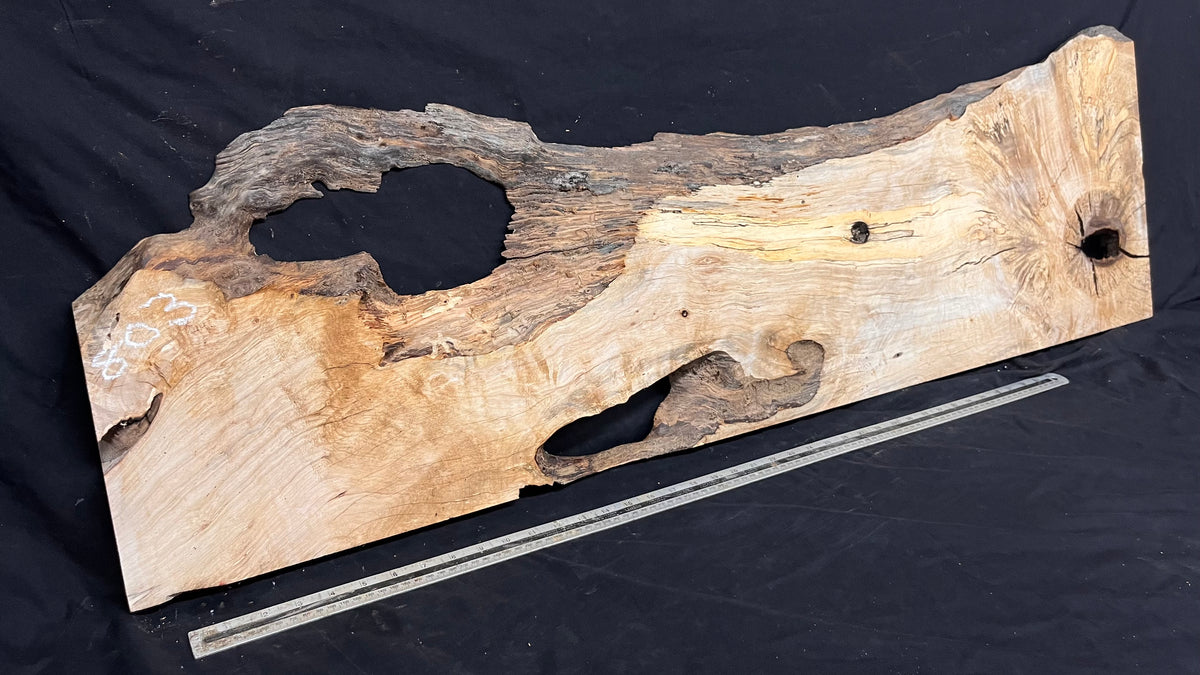 Resin table top, rippled hornbeam 1370 L x 430 W x 35 D mm          (803)
