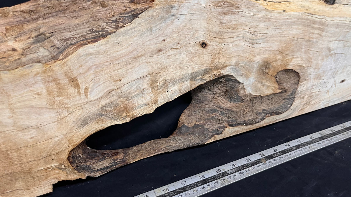 Resin table top, rippled hornbeam 1370 L x 430 W x 35 D mm          (803)