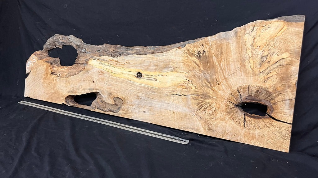 Resin table top, rippled hornbeam 1370 L x 430 W x 35 D mm          (803)