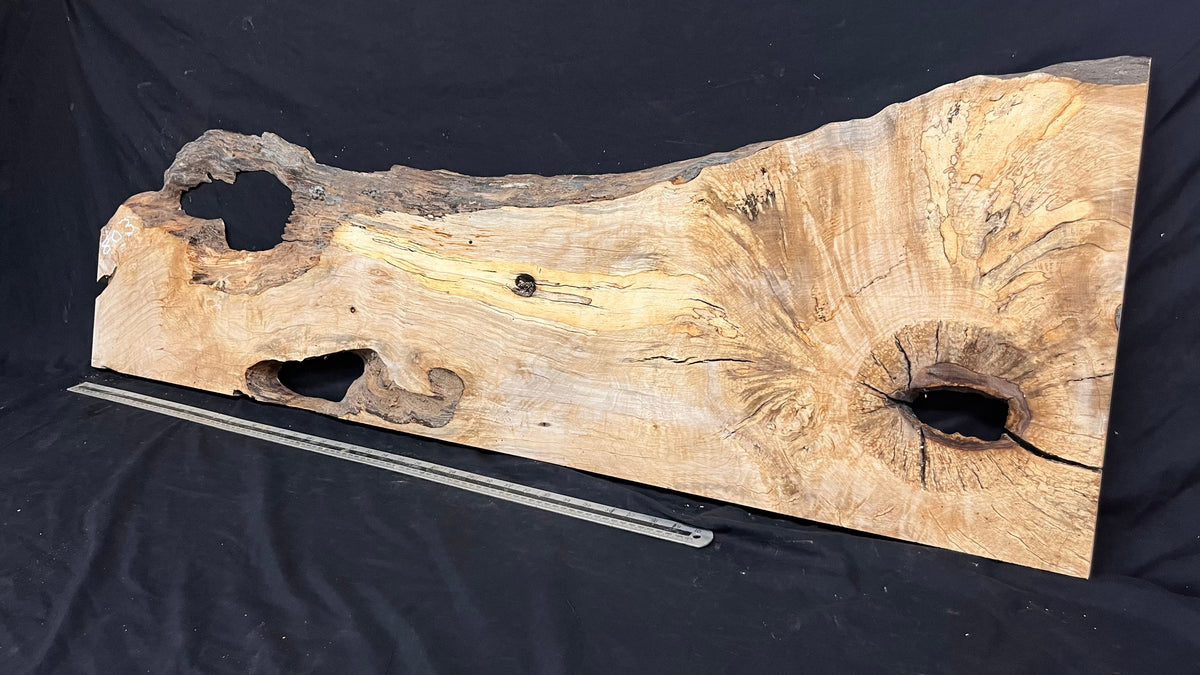 Resin table top, rippled hornbeam 1370 L x 430 W x 35 D mm          (803)