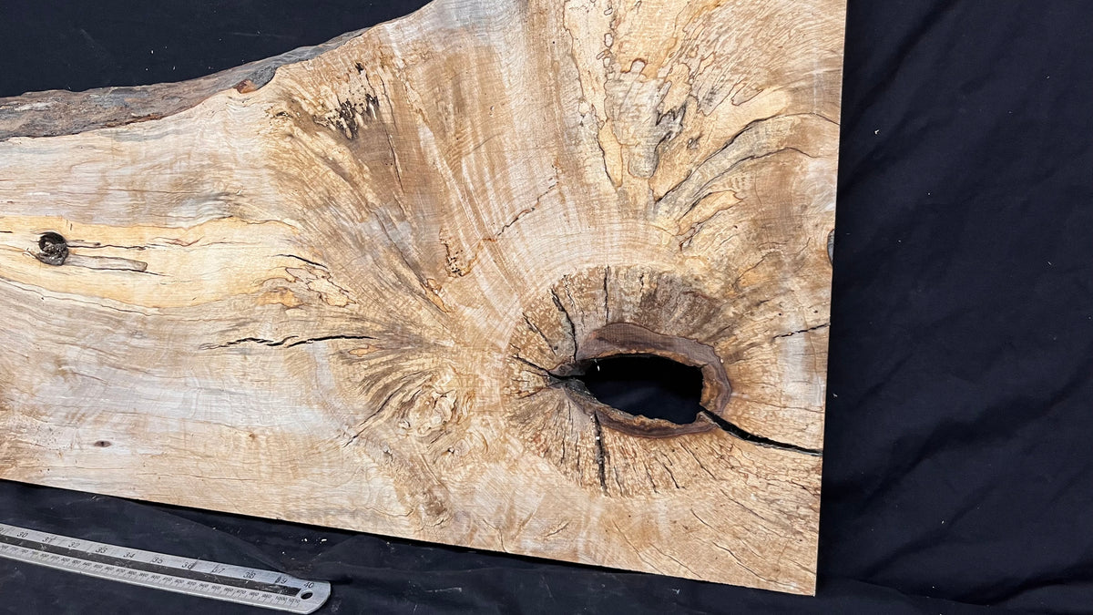 Resin table top, rippled hornbeam 1370 L x 430 W x 35 D mm          (803)