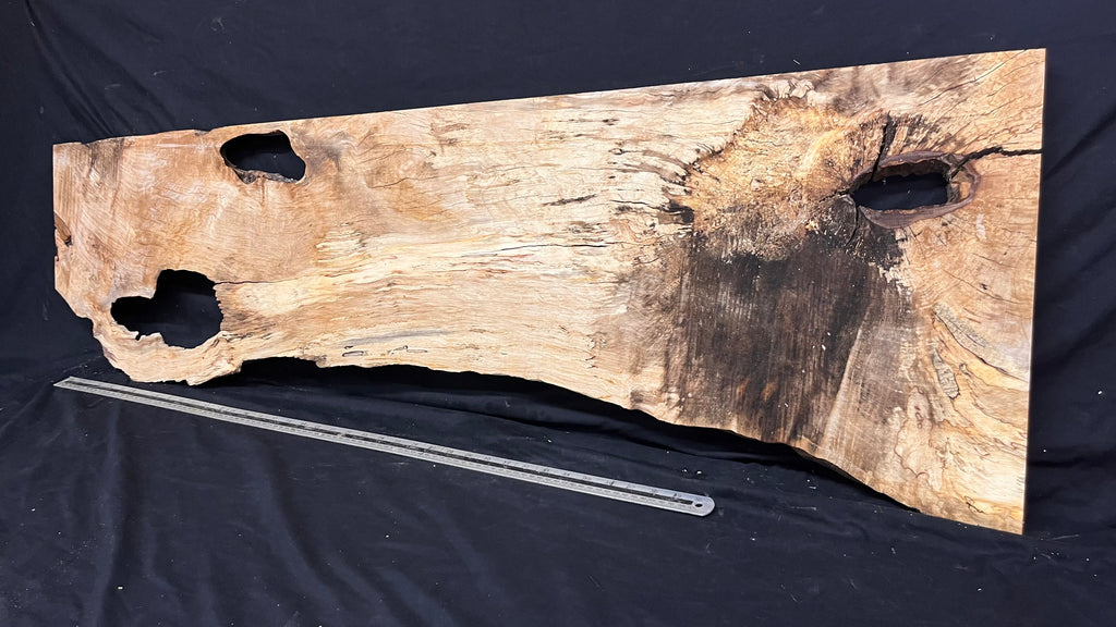 Resin table top, rippled hornbeam 1370 L x 430 W x 35 D mm          (803)