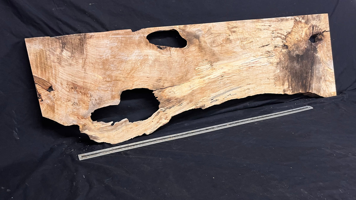 Resin table top, rippled hornbeam 1370 L x 430 W x 35 D mm          (803)
