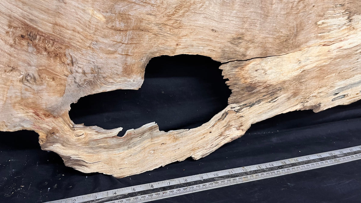 Resin table top, rippled hornbeam 1370 L x 430 W x 35 D mm          (803)
