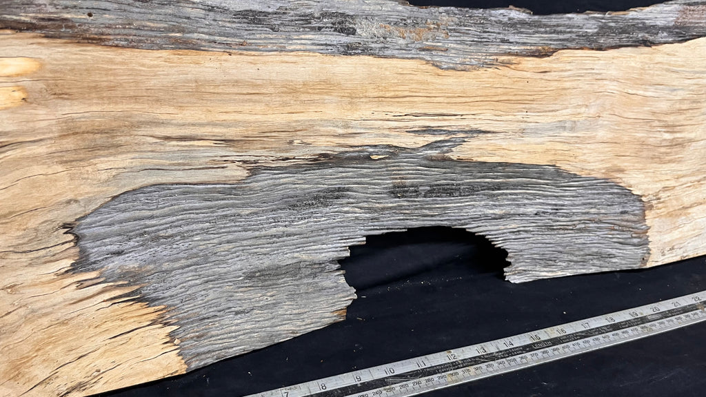Resin table top, rippled hornbeam 1427 L x 354 W x 30 D mm          (804)