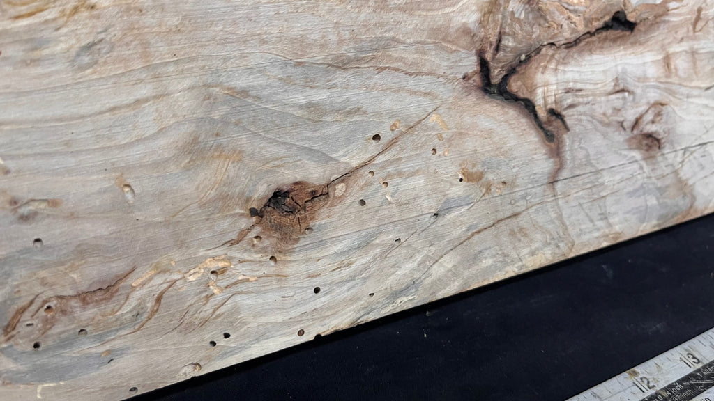 Resin table top, rippled hornbeam 799 L x 350 W x 41 D mm          (806)