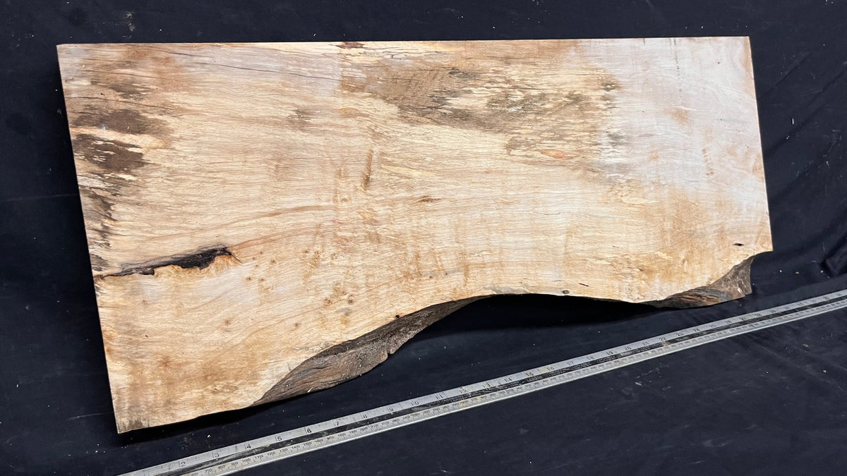 Resin table project, rippled hornbeam 748 L x 317 W x 41 D mm          (810)