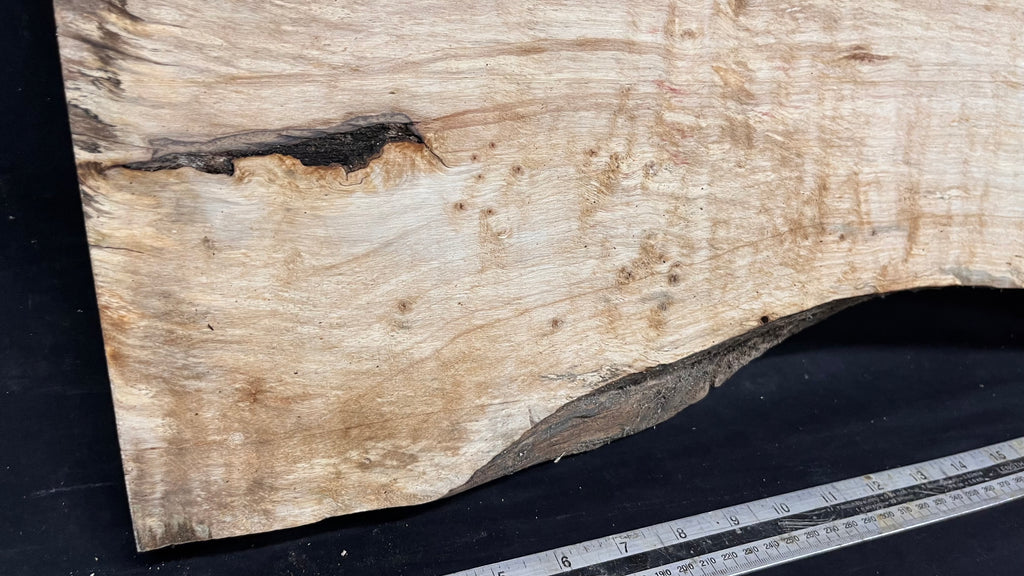 Resin table project, rippled hornbeam 748 L x 317 W x 41 D mm          (810)