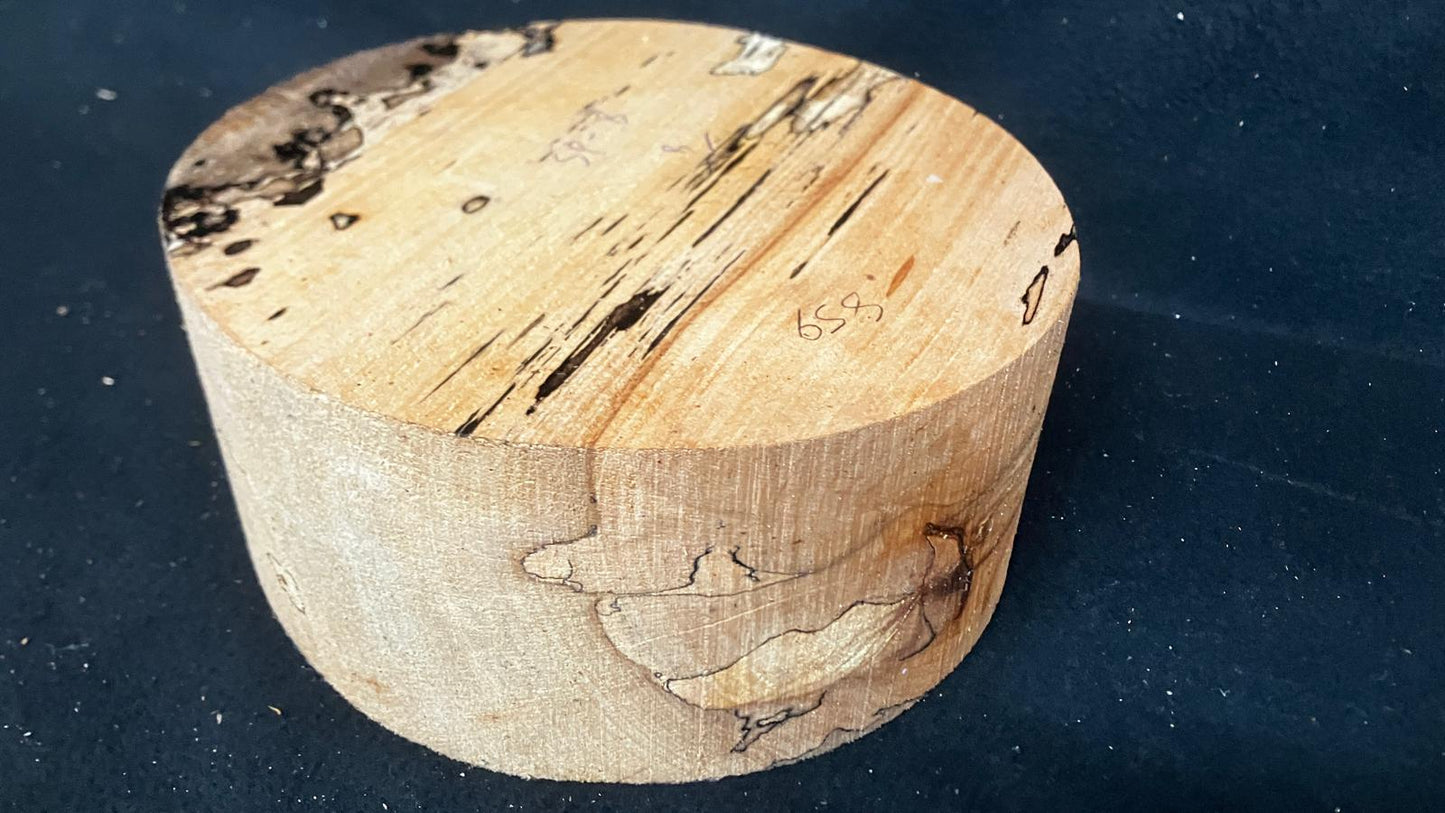 B Grade dry 10" x 4.1/4" spalted beech, large wood turning blank  (859)