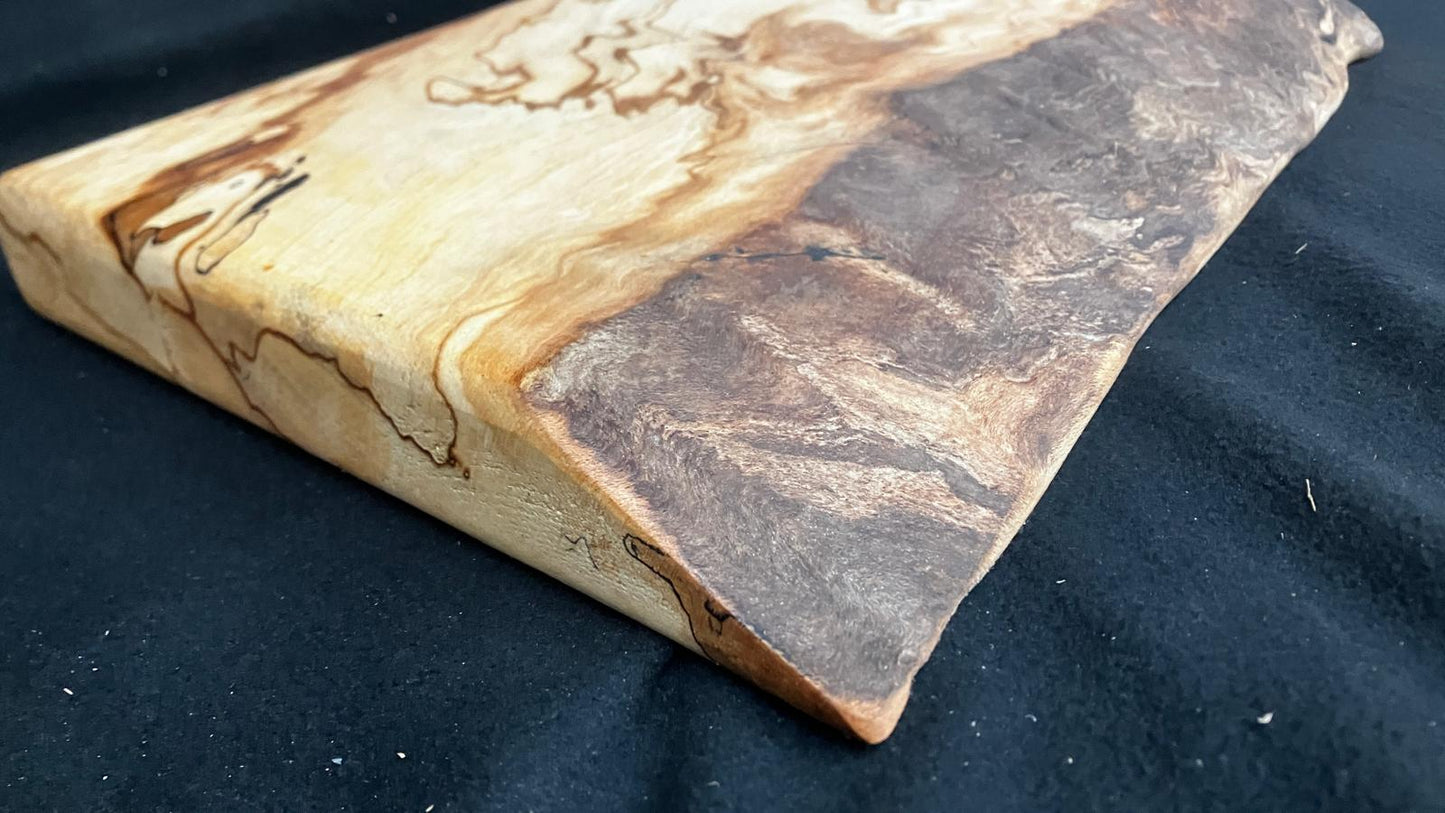 Spalted beech, medium size chunky wooden chopping Board  (911)