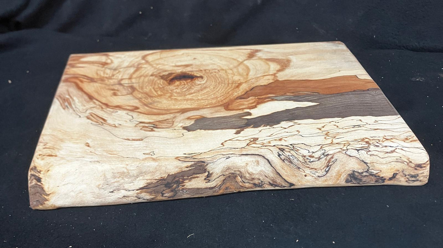 Spalted beech, medium size chunky wooden chopping Board  (912)