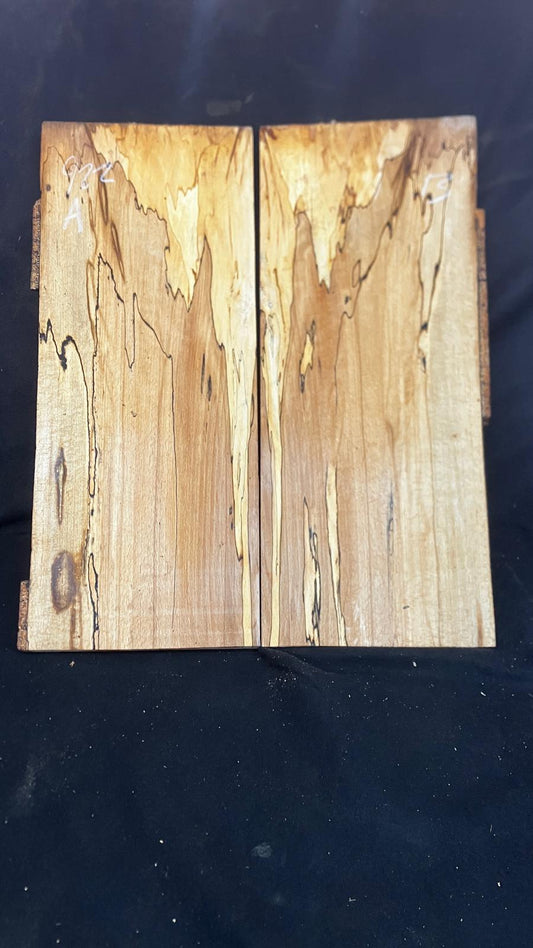 Spalted beech bookmatched tone wood guitar drop tops    (922)