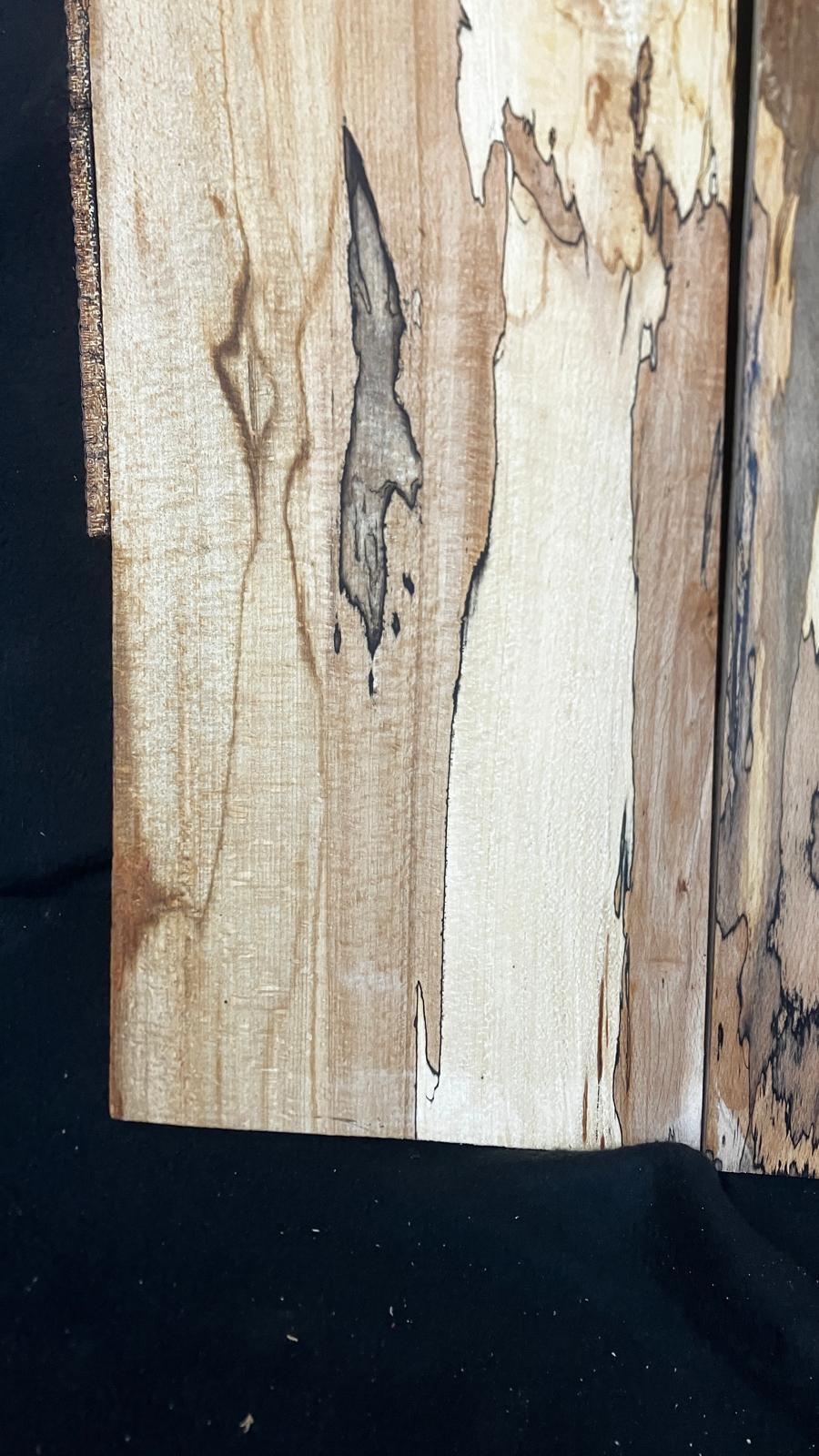 Spalted beech bookmatched tone wood guitar drop tops    (922)