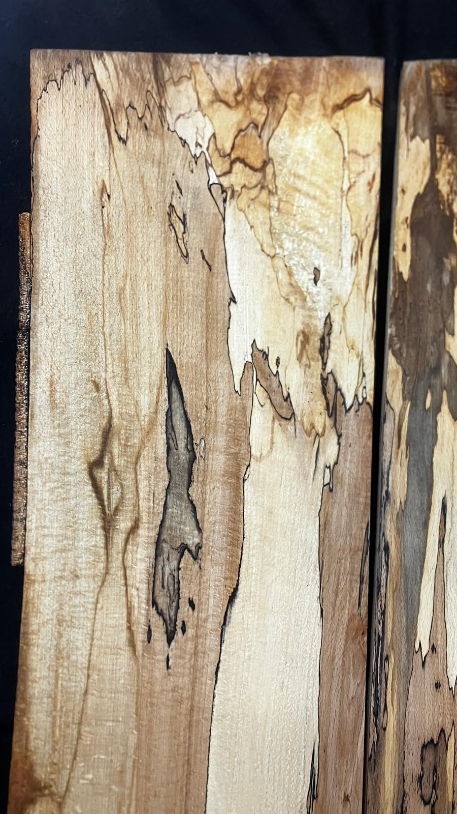 Spalted beech bookmatched tone wood guitar drop tops    (922)